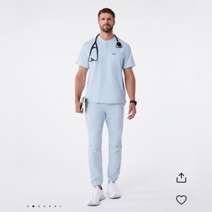 figs Henley scrub top and joggers set